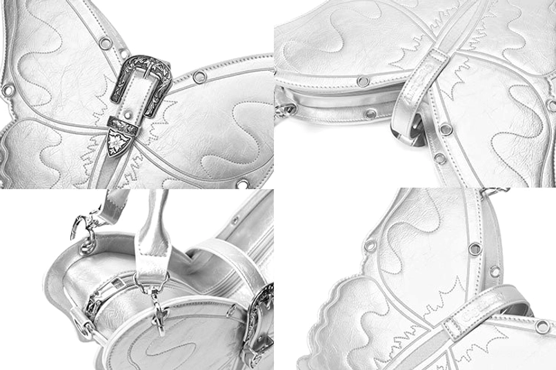 3D punk butterfly bag product view featuring a bold alternative fashion silhouette