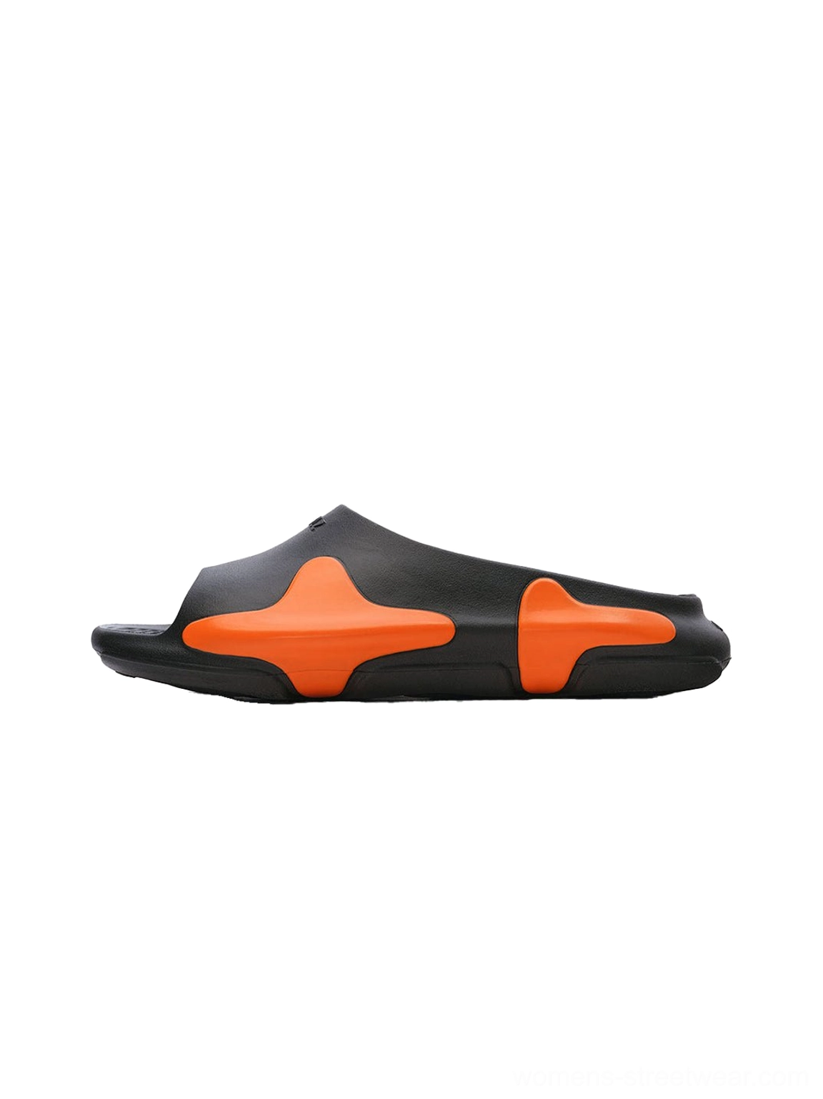 Asymmetric colorblock cloud cushion slide sandals product view highlighting sculpted sole and contrast color panels