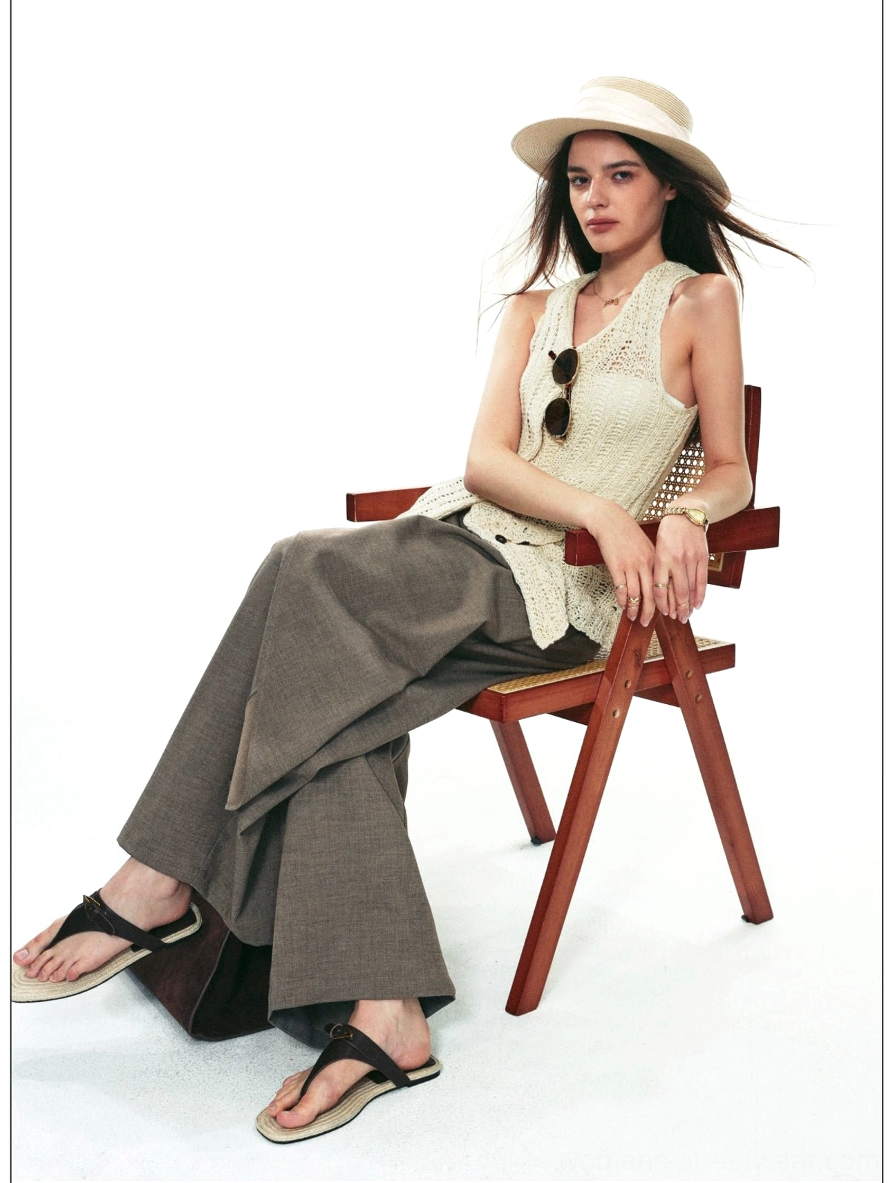 Asymmetric draped wrap wide-leg streetwear pants product view with fluid layered trouser silhouette