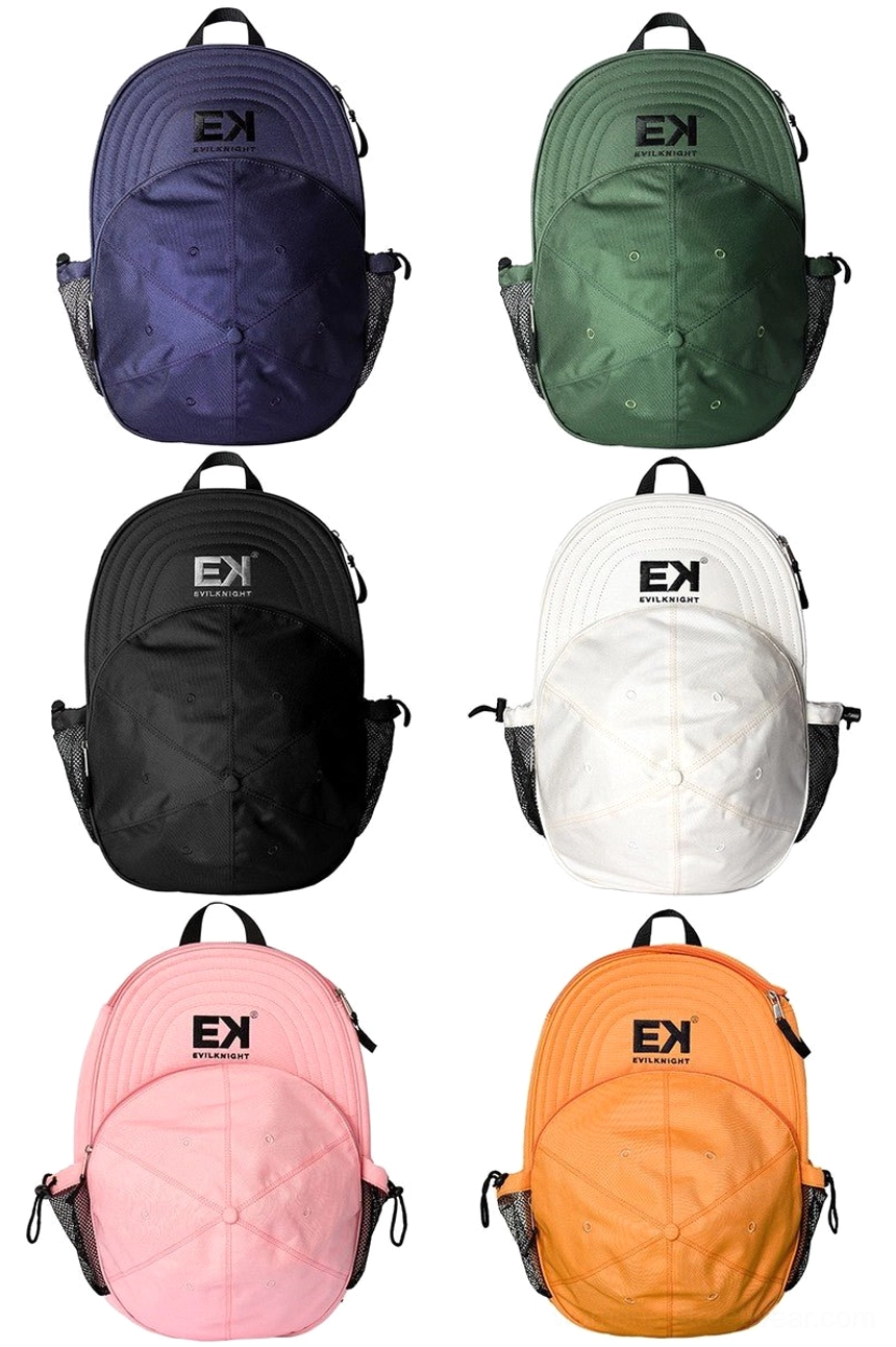 Baseball cap silhouette streetwear backpack product image showing the unique sporty backpack design and everyday carry styling