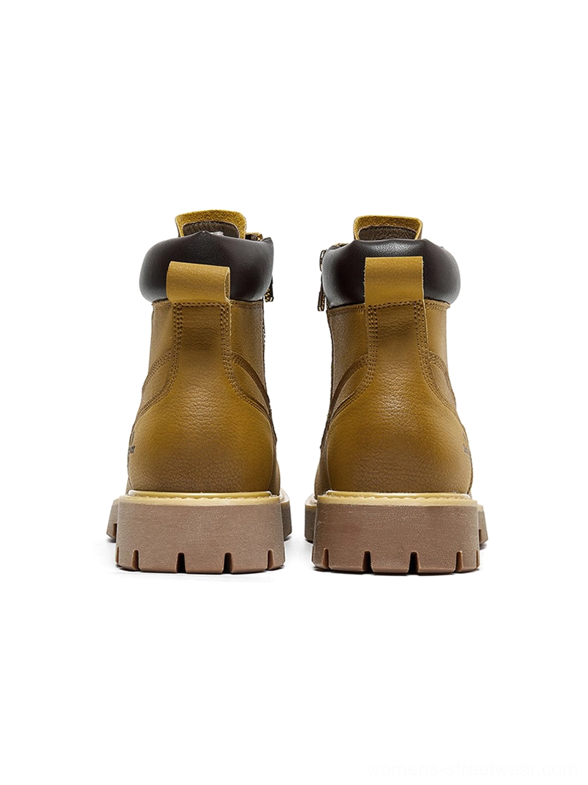 Black tactical zip-front ankle boots studio static display techwear streetwear utility essential