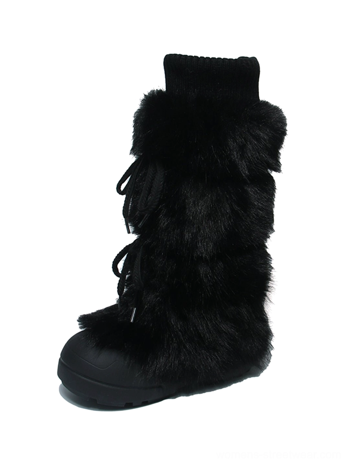 Black tall platform boots styled for Acubi fashion, oversized denim, and layered outfits