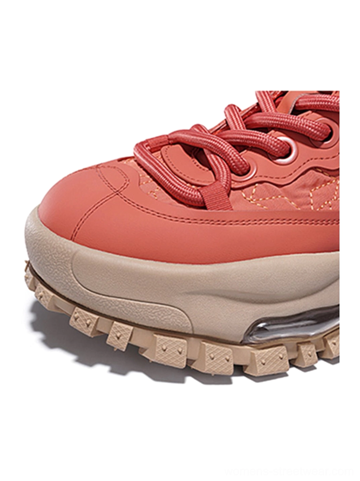 Black trail platform sneakers sculptural sole and air cushion streetwear footwear detail