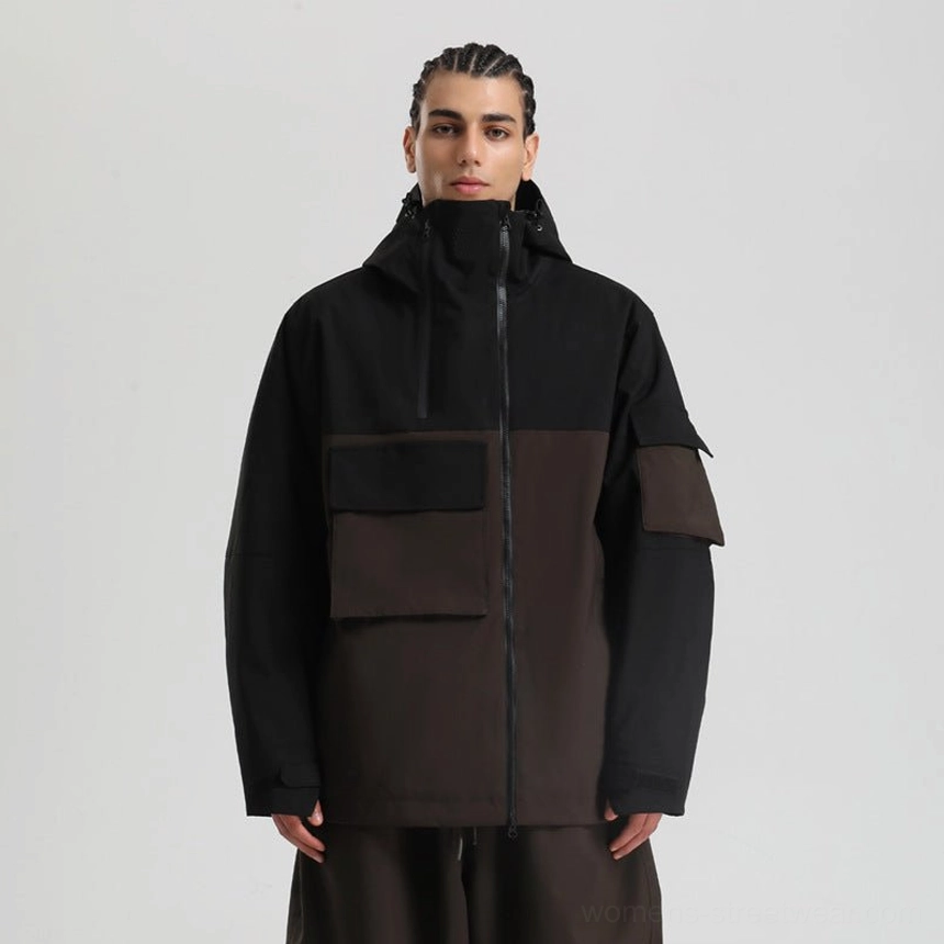 Block panel tech snowboard jacket insulated winter outerwear additional product image 11