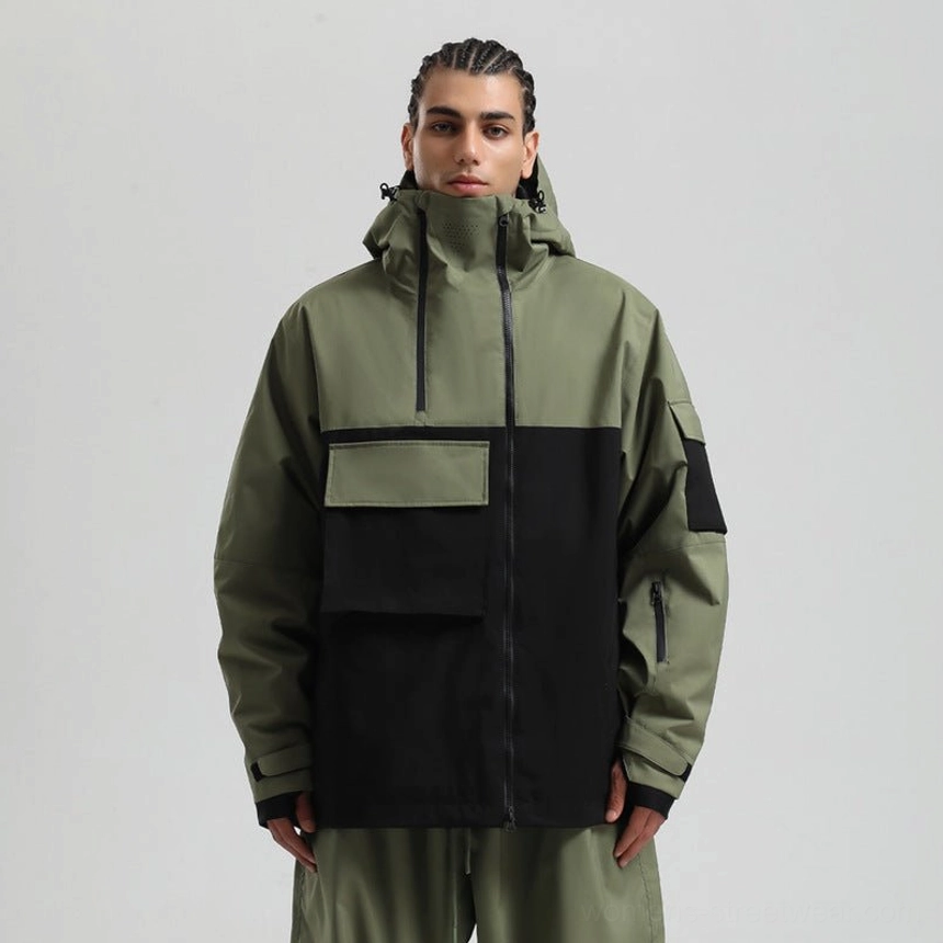 Block panel tech snowboard jacket oversized streetwear additional product image 10