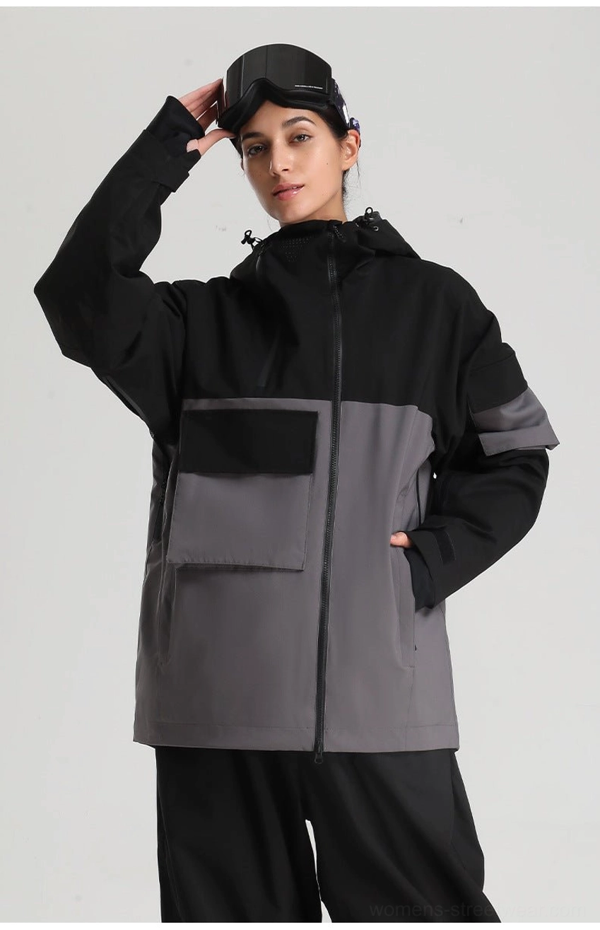 Block panel tech snowboard jacket urban snow style additional product image 20