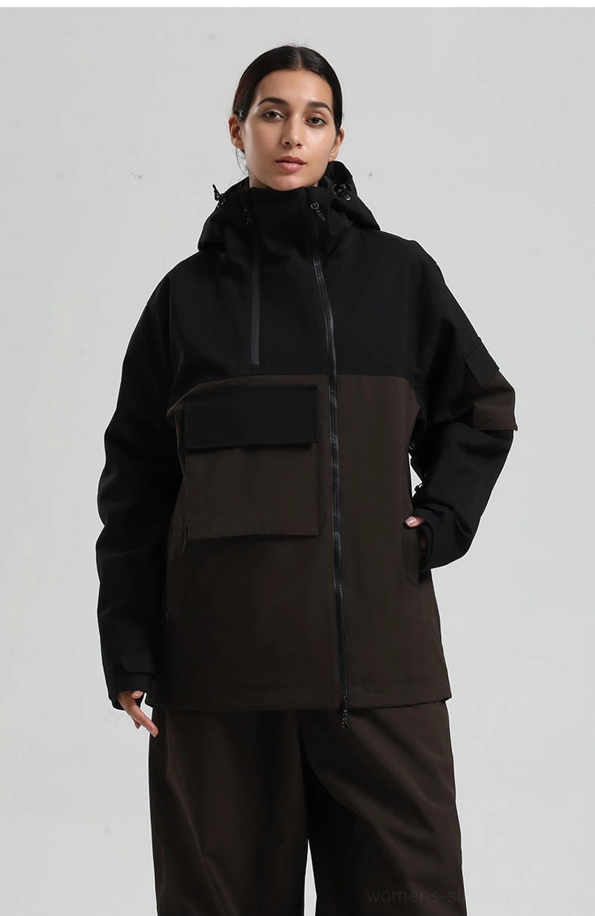 Block panel tech snowboard jacket utility pocket outerwear additional product image 24