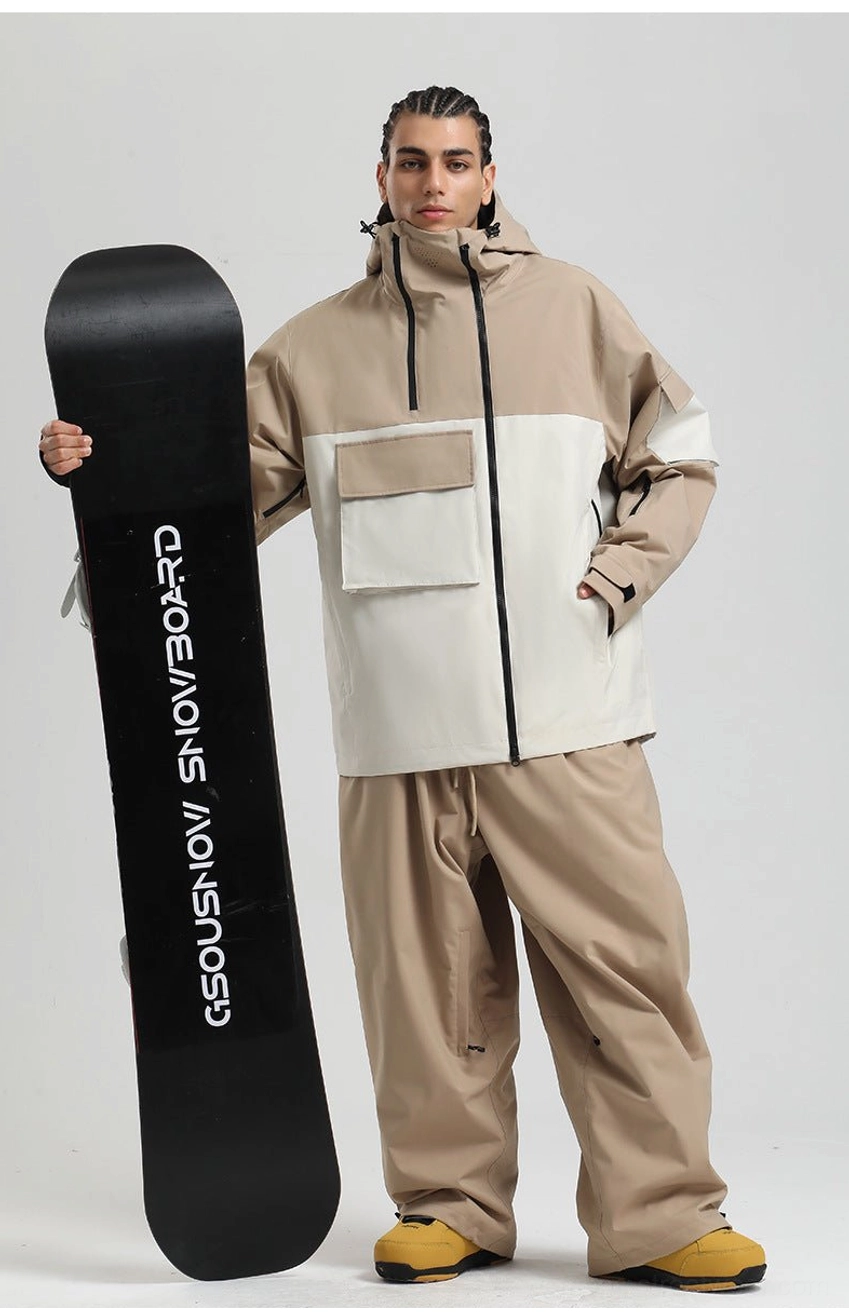 Block panel tech snowboard jacket weather ready streetwear outerwear additional product image 15