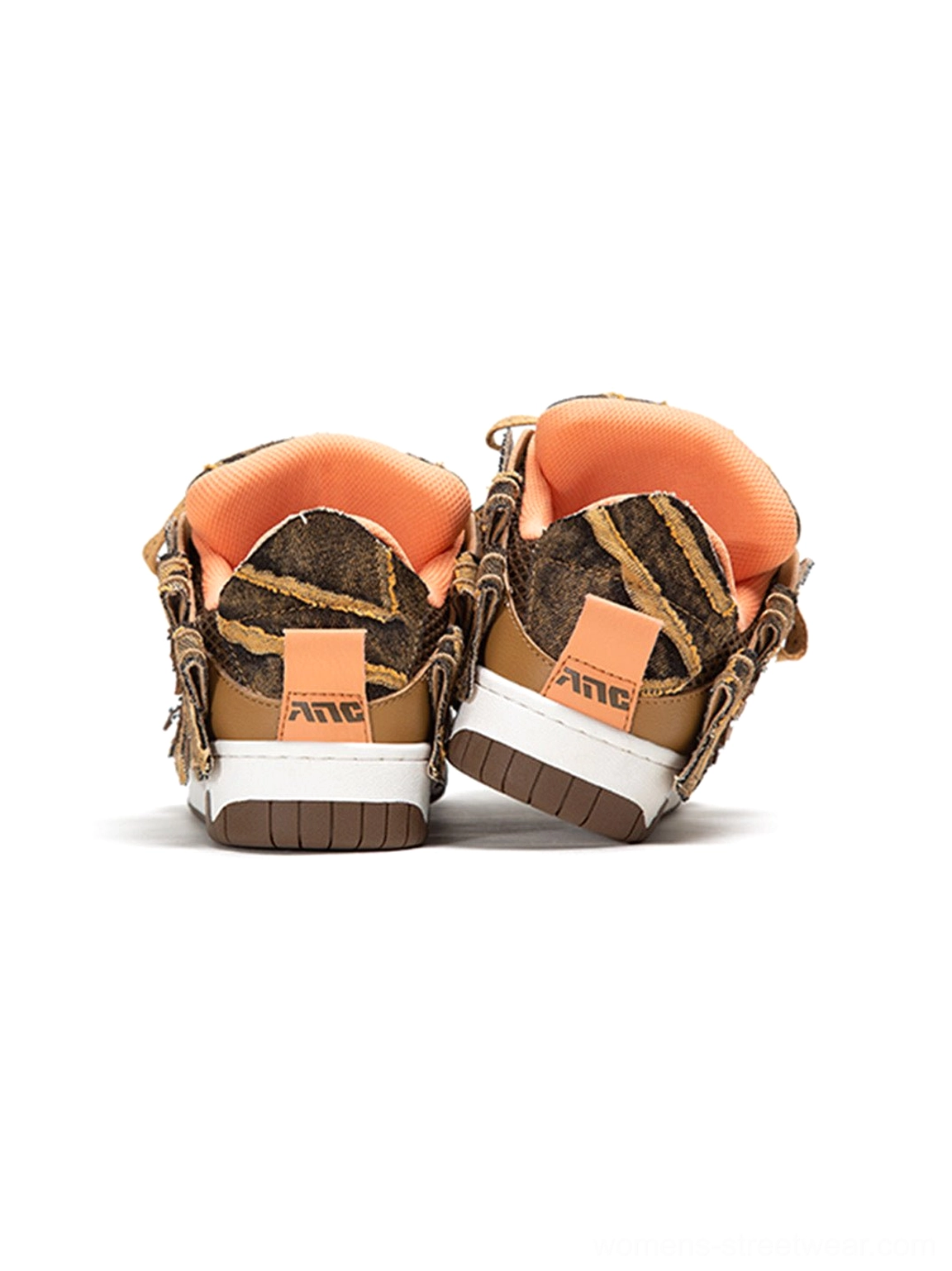 Brown camo rivet strap chunky platform skate sneakers detailed product image