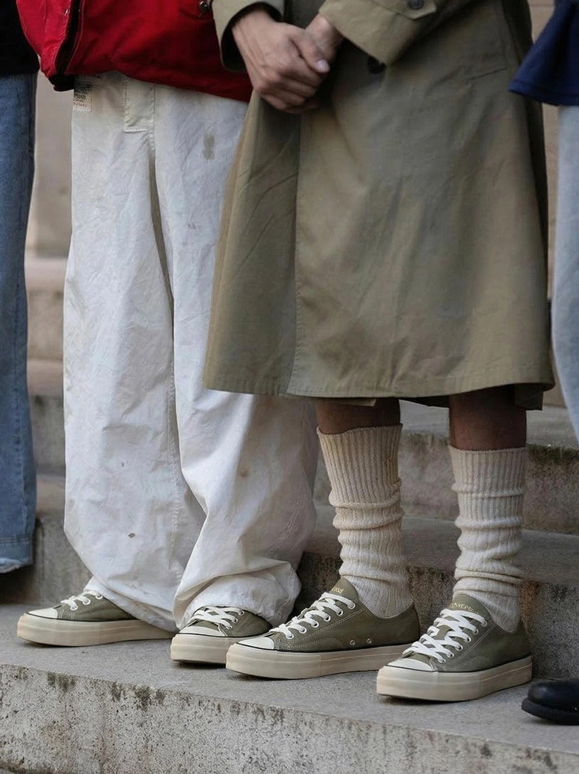 Brown canvas platform sneaker low-top with cork midsole, neutral earth-tone colorway for versatile streetwear styling