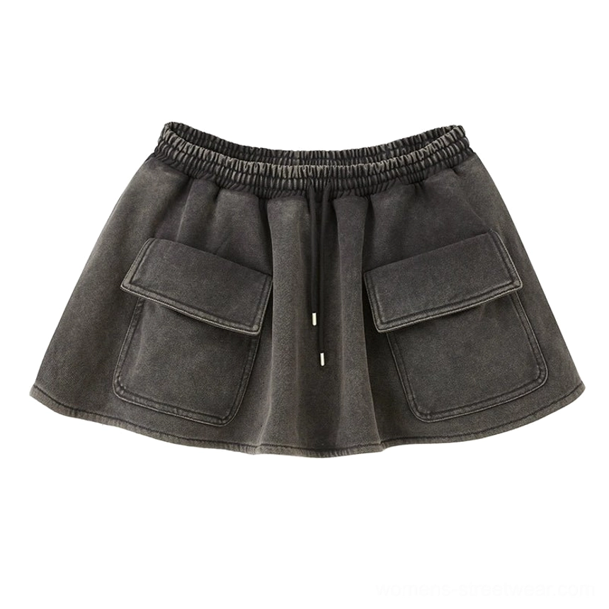Cat dark grey styling - oversized sweatshirt with cat graphic and tiered ruffle skirt dark gray tone