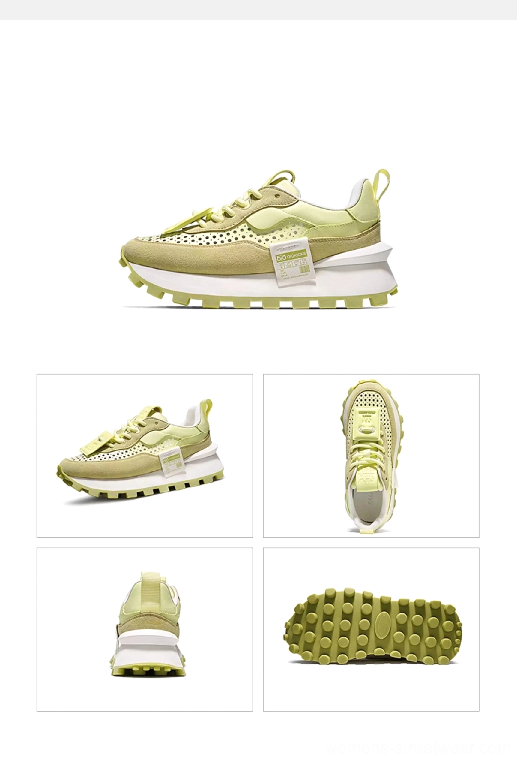 CloudStep white leather retro runner sneaker top view showing perforated breathable toe box, central lace panel, and padded collar
