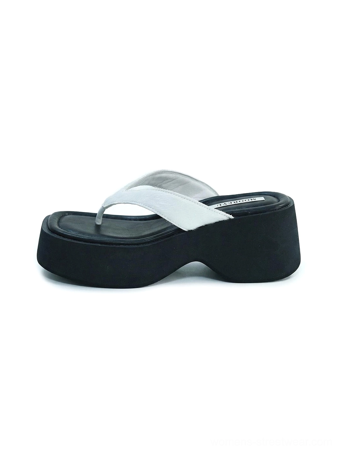 Color pop women's platform flip-flops with bold toe strap and thick wedge sole