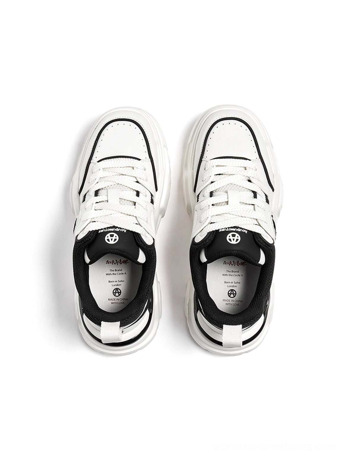 Contrast cutout lug sole platform sneakers chunky outsole detail