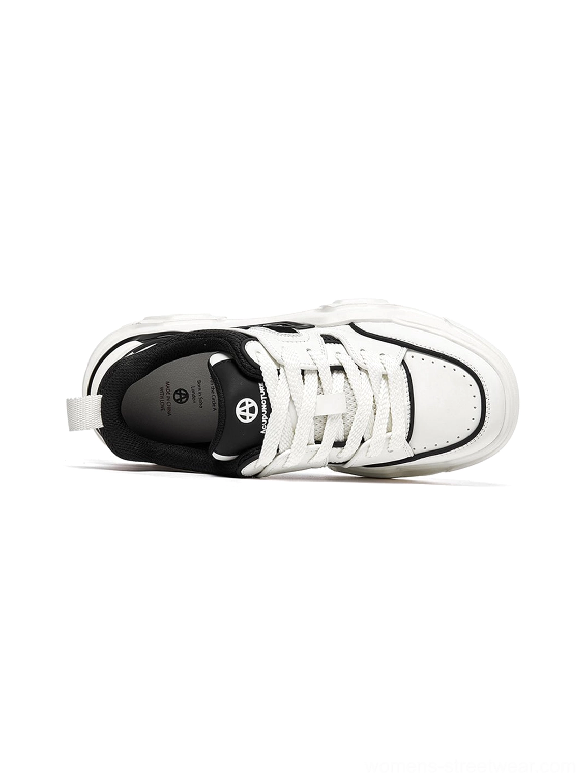 Contrast cutout lug sole platform sneakers contemporary streetwear product view