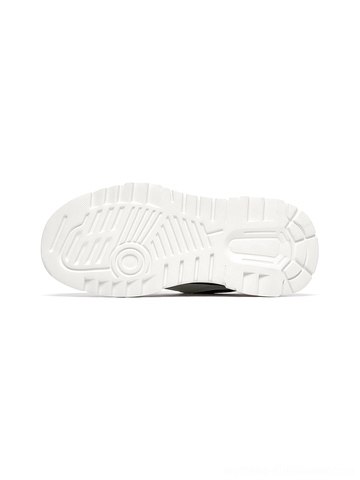 Contrast cutout lug sole platform sneakers side panel construction detail