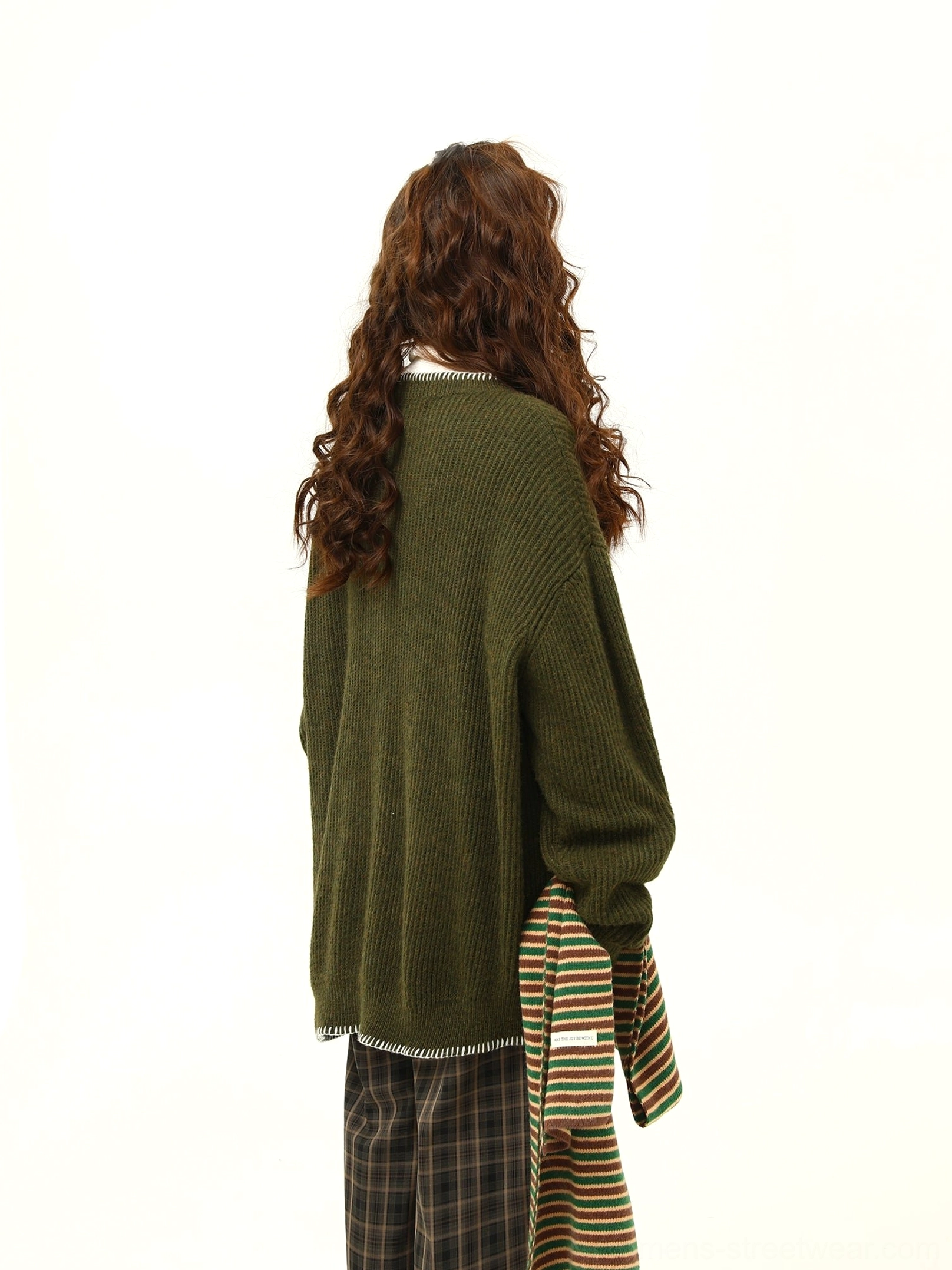 Cozy oversized ribbed sweater product image designed for autumn and winter layering outfits