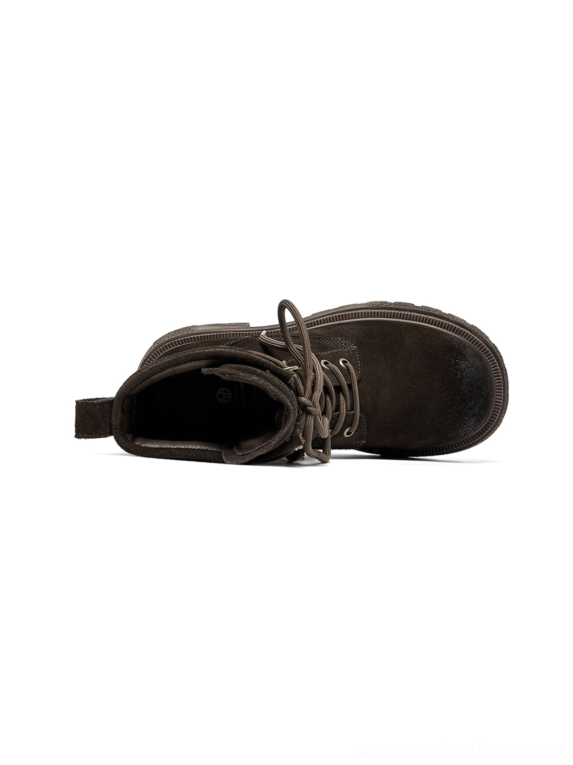 Dark brown distressed combat boots fashion editorial styling showing advanced outfit coordination inspiration ideas