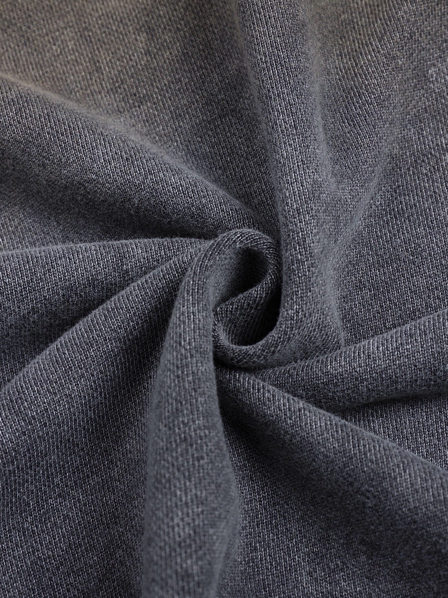Additional view of faded grey starlight crystal zip hoodie with relaxed oversized streetwear silhouette
