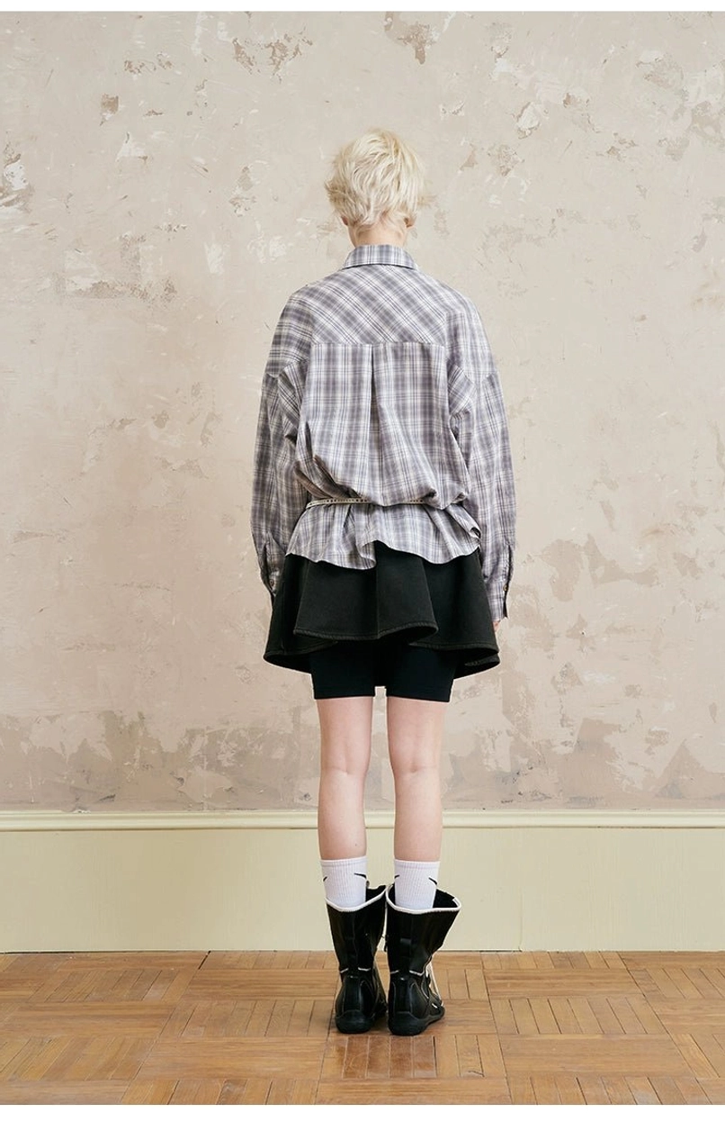 Floral grey ruffle skirt details - tiered construction and movement in grey color option