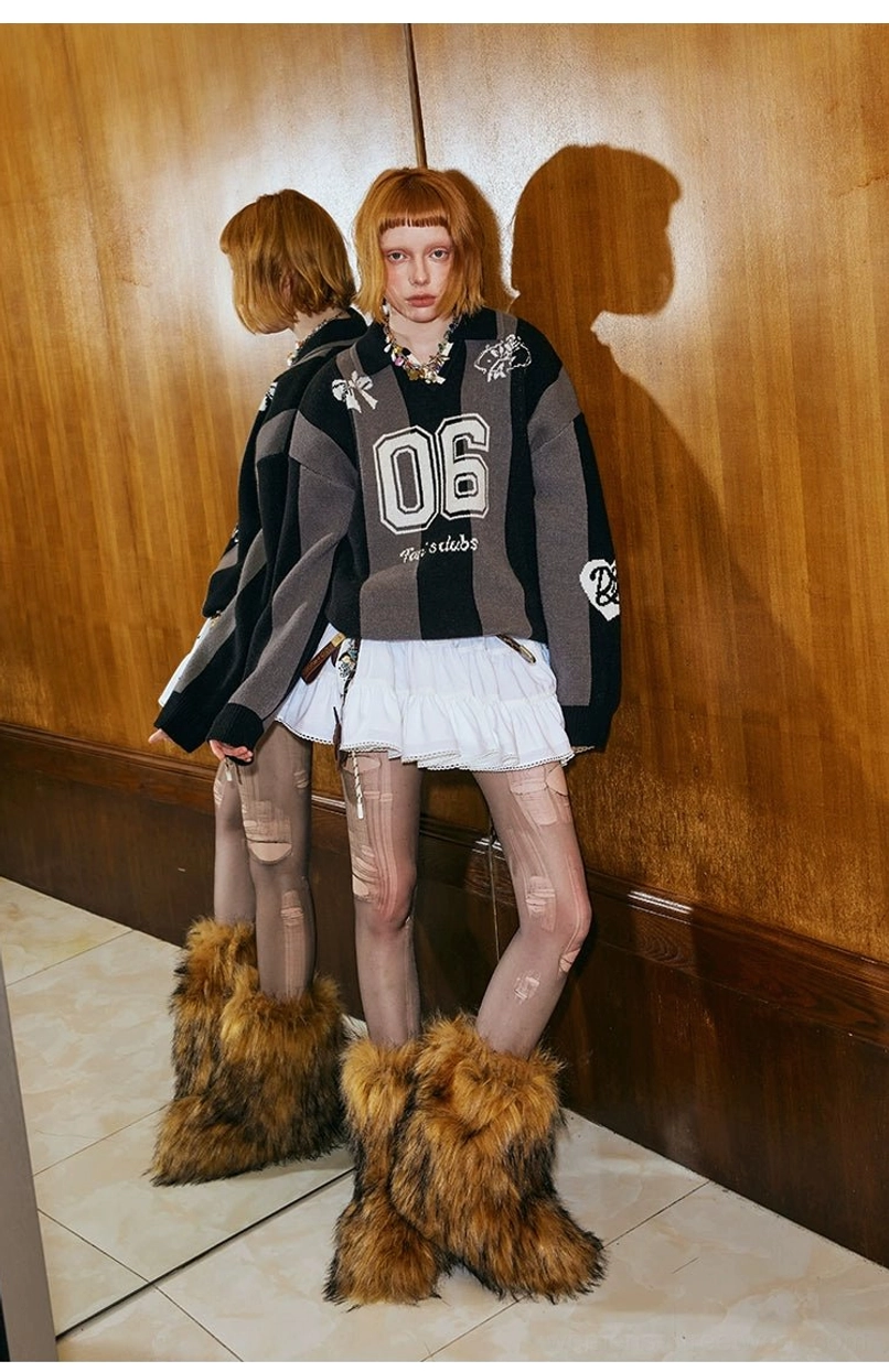 Floral white color option - graphic sweatshirt and ruffle skirt set in light pastel palette