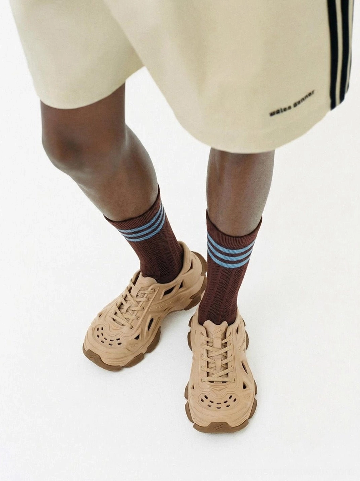 Futuristic EVA platform clog product detail in a chunky ventilated streetwear silhouette