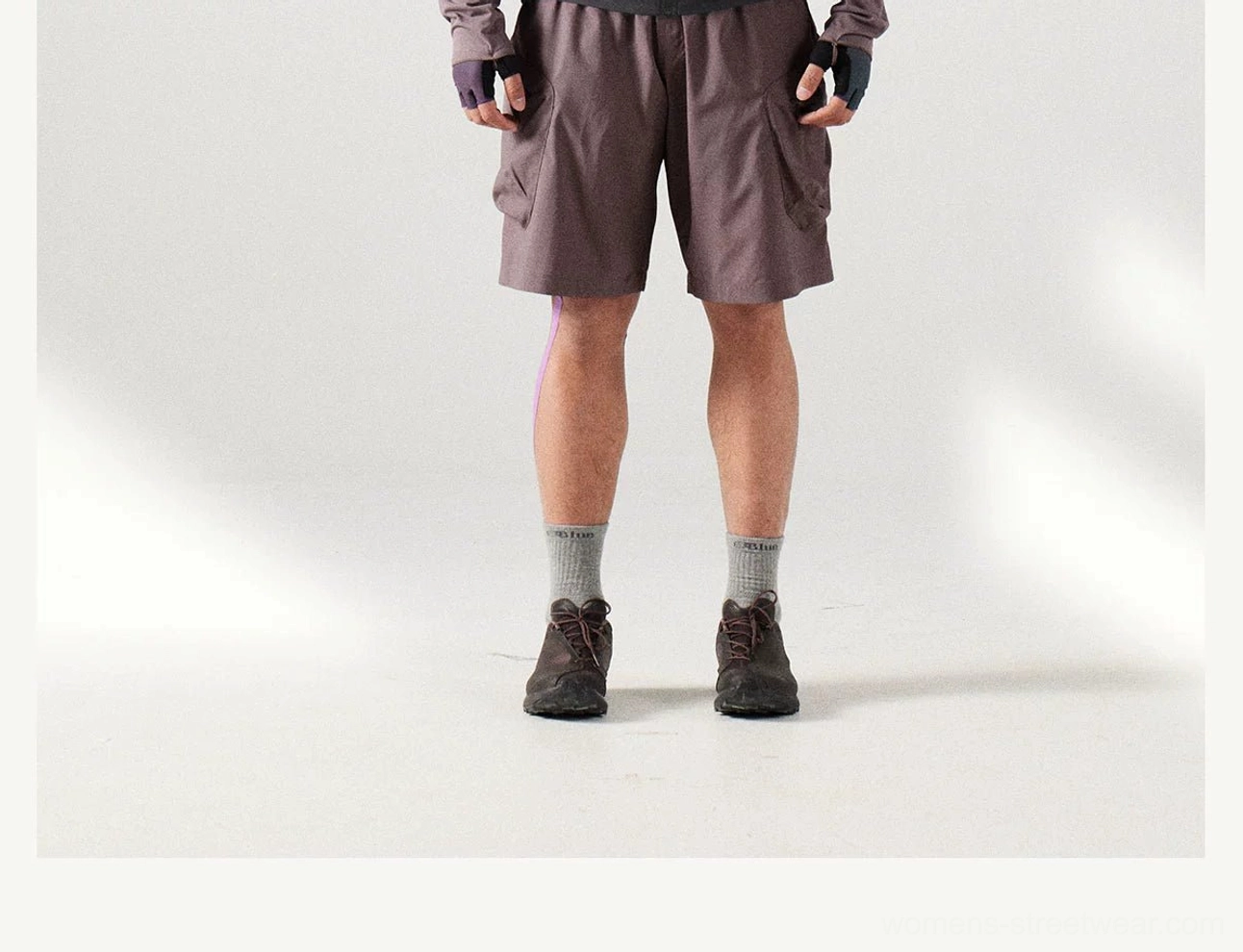 Gorpcore cargo shorts with adjustable waist, moisture-wicking fabric, and practical outdoor-inspired pocket layout