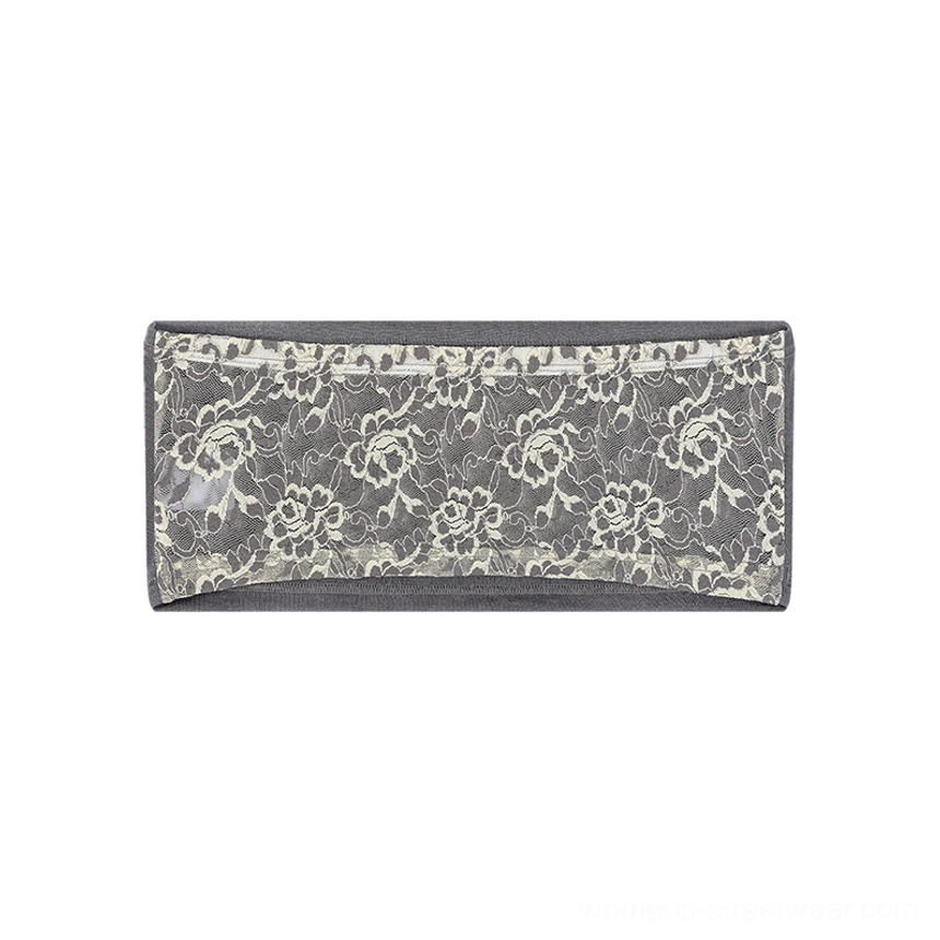 Grey peony lace halter top styling showing the high stretch fitted silhouette and modern streetwear aesthetic