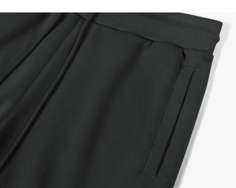 Relaxed heavyweight sweat shorts with elastic waist and braided drawstring detail