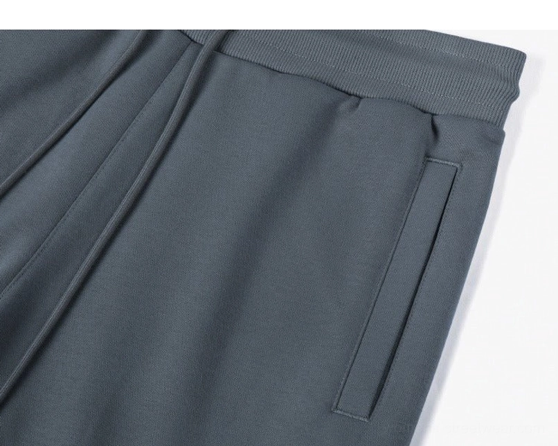 Oversized raw hem drawstring sweat shorts casual streetwear style product image