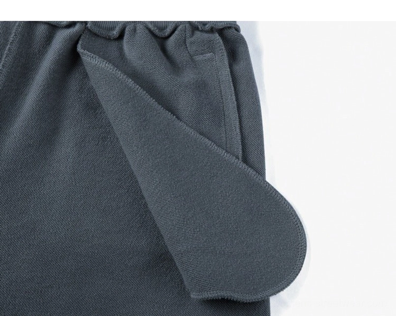 Oversized drawstring sweat shorts with raw-cut hem streetwear styling detail