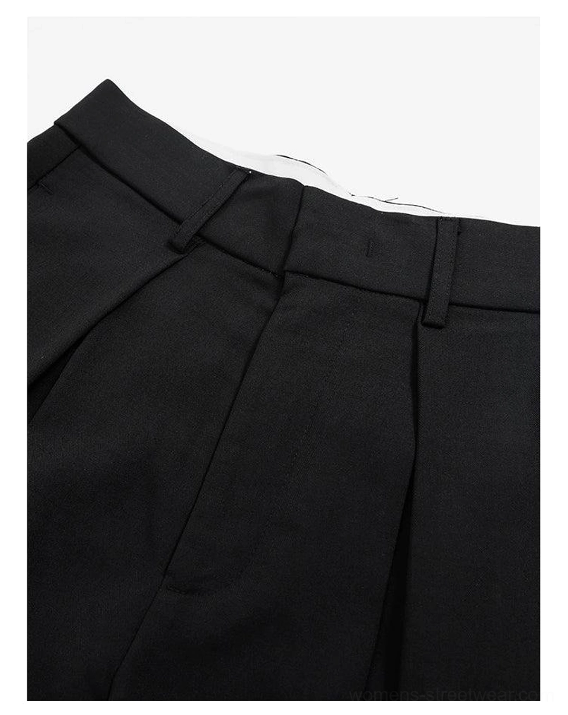 High-waist wide-leg palazzo streetwear pants minimalist tailored styling image