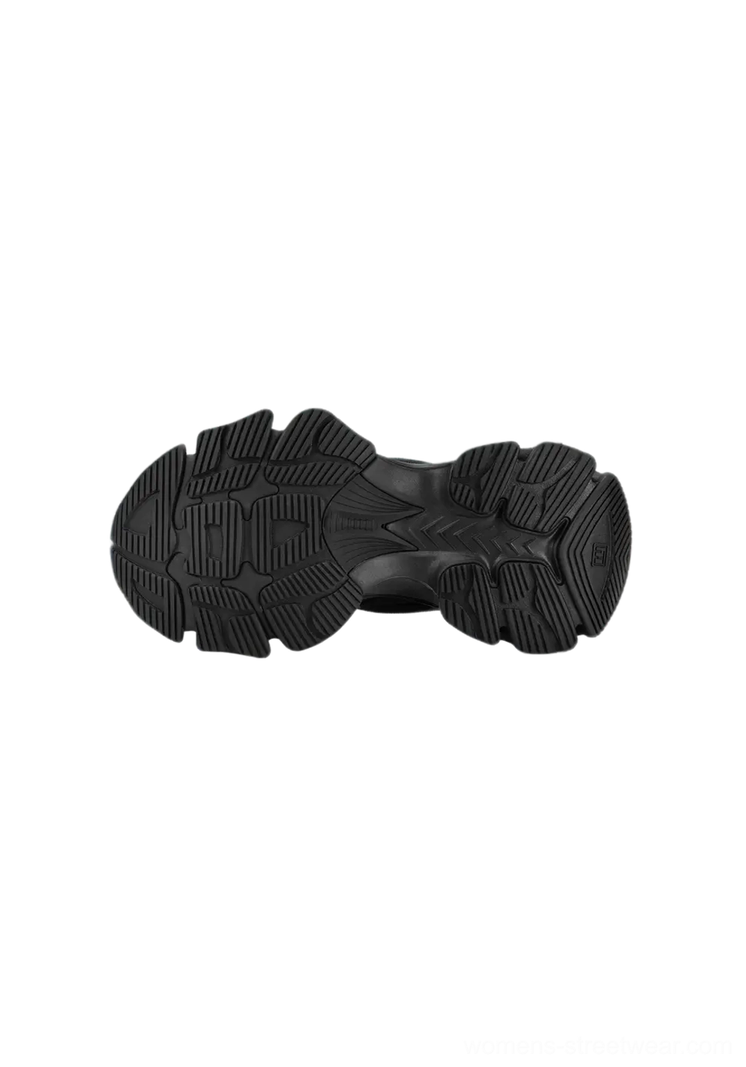 Layered chunky dad sneakers with dimensional upper and statement platform outsole