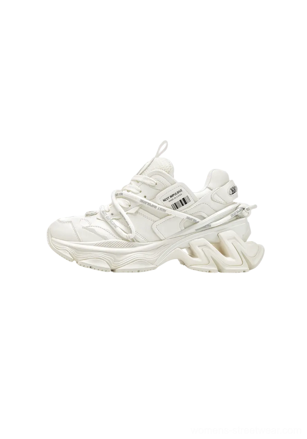 Chunky layered dad sneakers streetwear footwear profile with sculptural sole