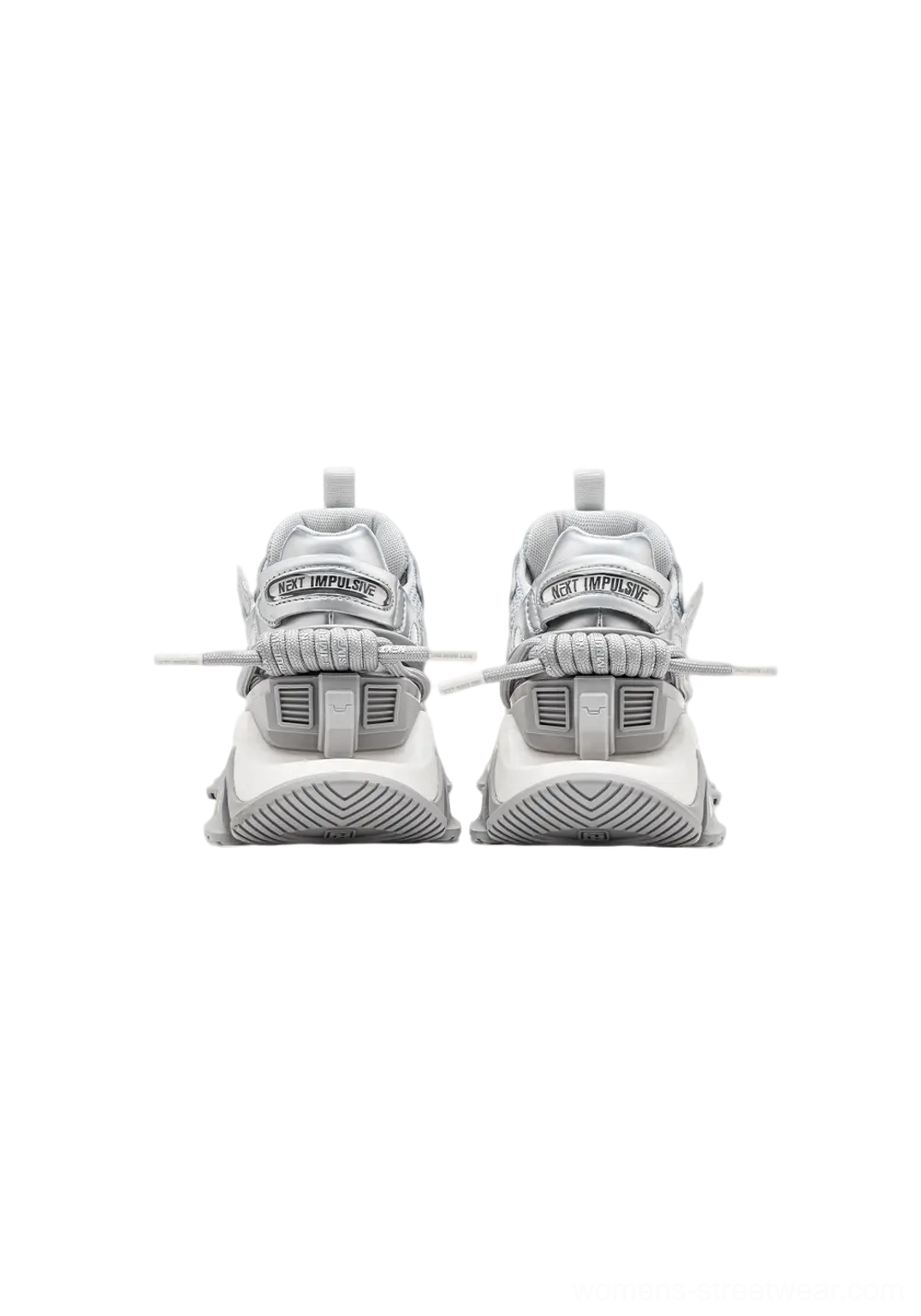 Layered platform dad sneakers with double laces for Y2K streetwear styling