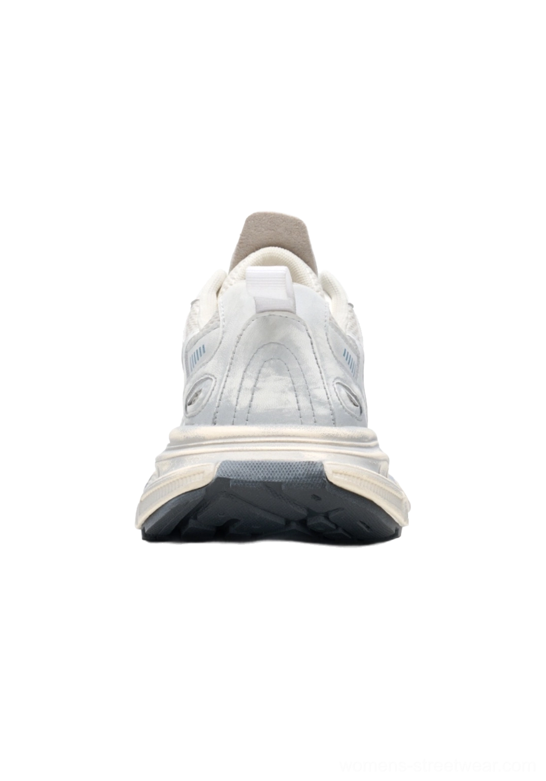 Metallic mesh retro runner sneakers breathable upper and padded lace-up tongue product detail