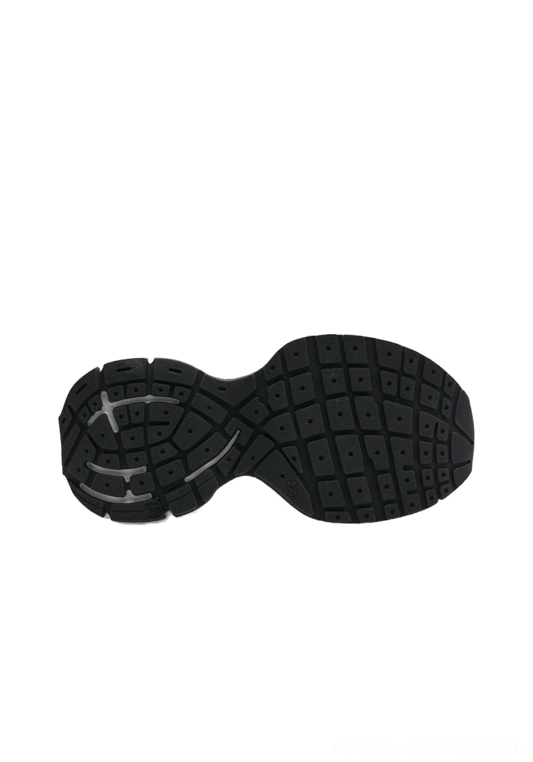 Metallic mesh retro runner sneakers with layered synthetic overlays detailed product view