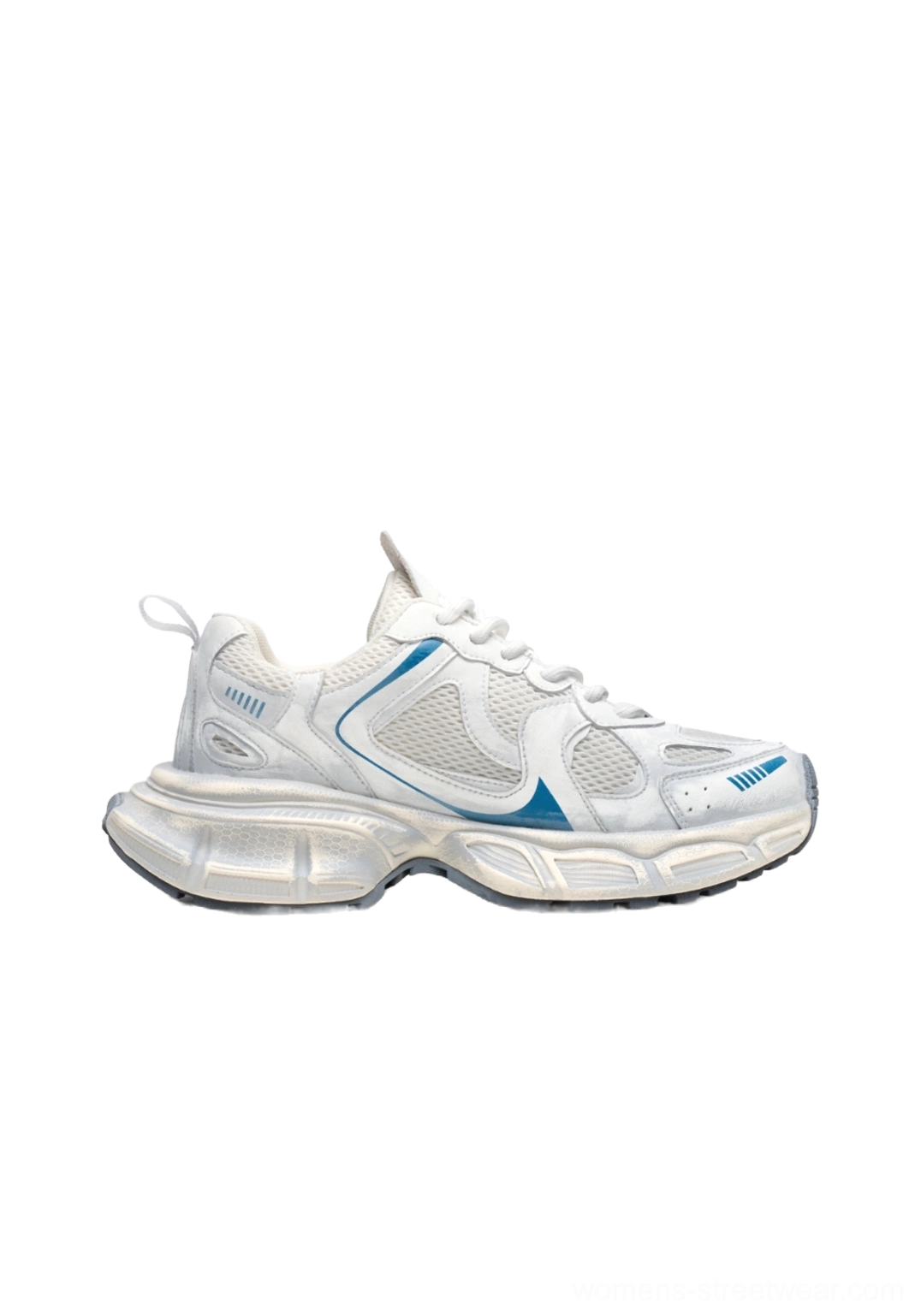 Metallic mesh retro runner sneakers sculpted outsole and contrast panel product detail