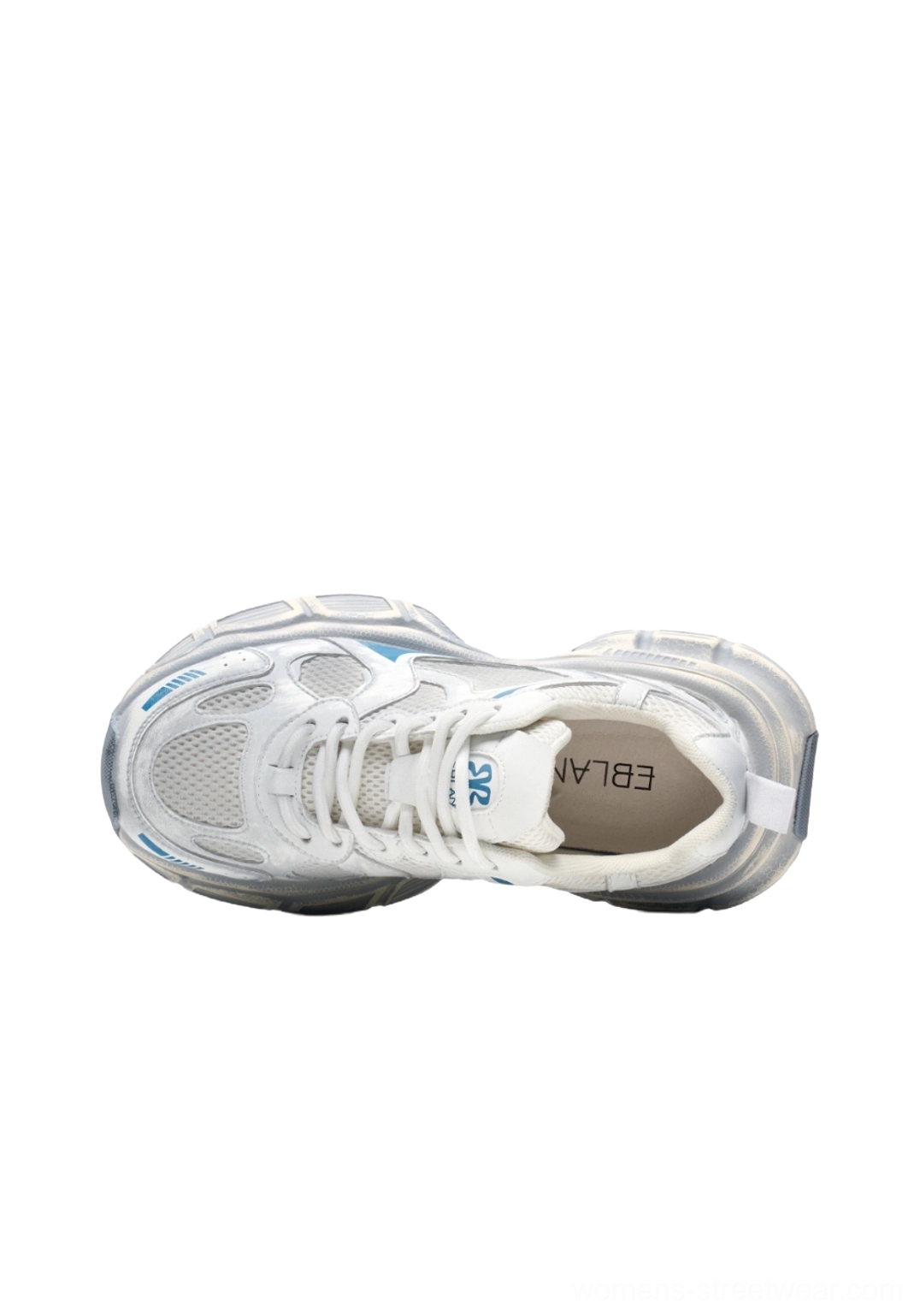 Metallic mesh retro runner sneakers silver layered upper close product detail