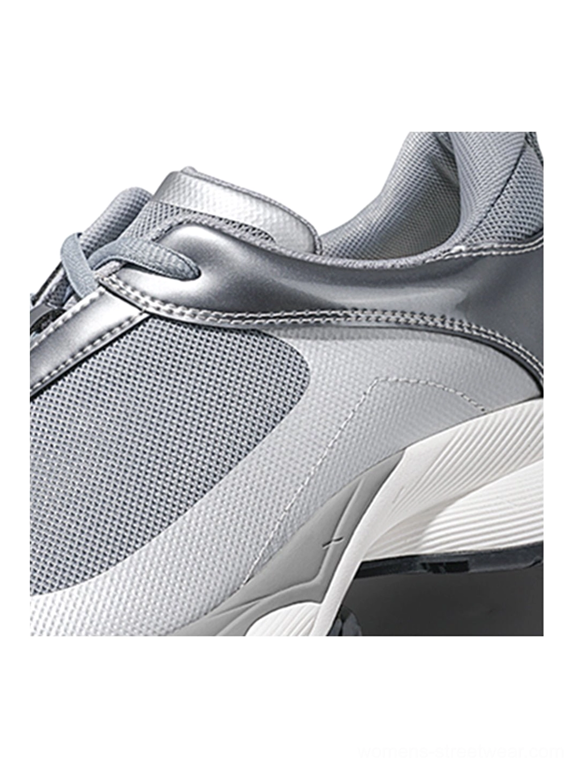 Metallic split-toe technical runner sneaker featuring a sculpted chunky outsole and avant-garde low-top silhouette
