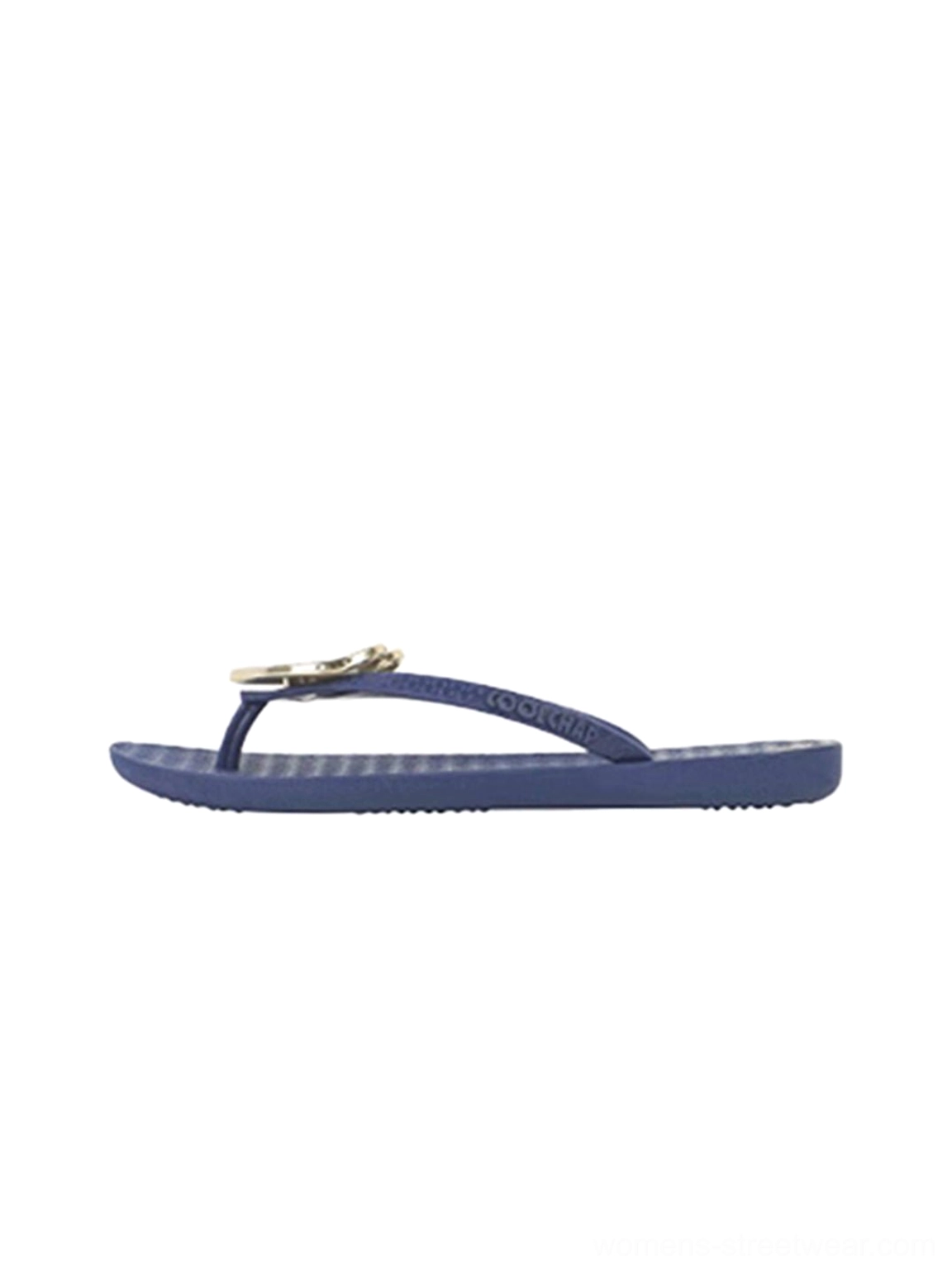 Minimal heart plaque thong flip-flops for women product detail view