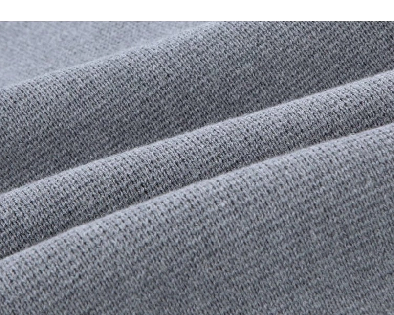 Minimalist drop shoulder wool blend knit cardigan in ash gray product detail view