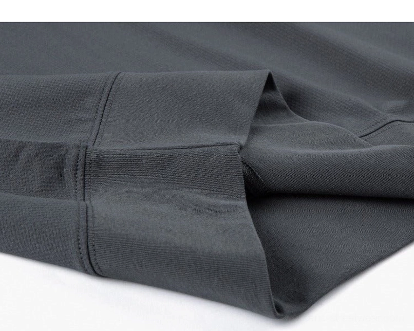 Minimalist solid color sweater tee with ribbed details for Korean fashion and contemporary streetwear