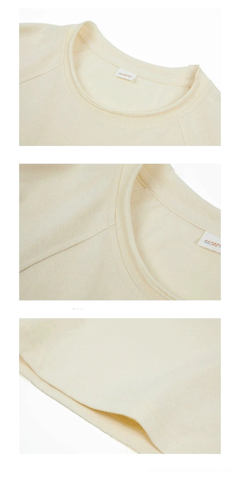 Mint green raglan crew neck t-shirt full front view showing clean solid color, relaxed silhouette and everyday wear comfort