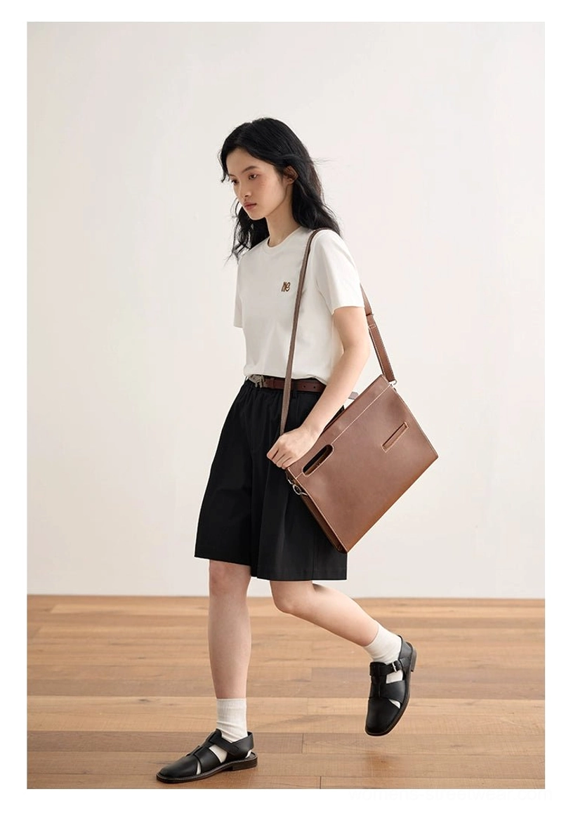 Off-white minimalist embroidered logo crew neck t-shirt maxi skirt vintage aesthetic styling