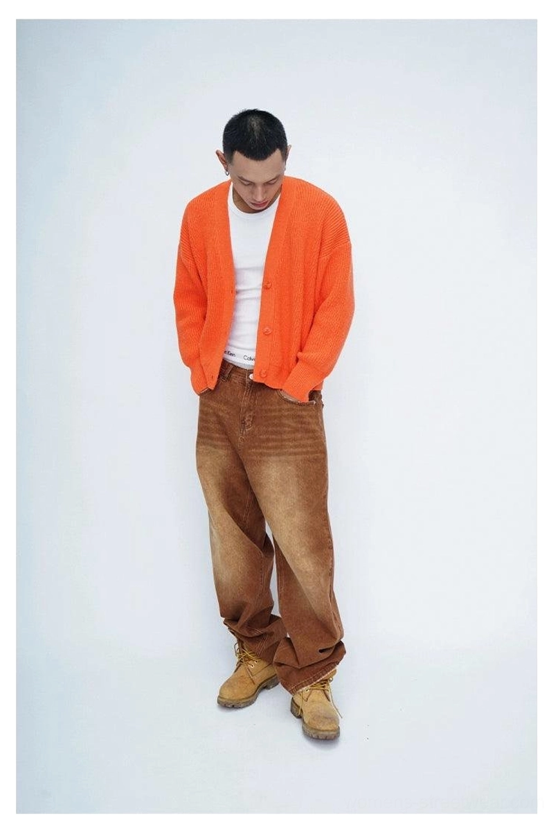 Oversized angel wing pom-pom fuzzy knit cardigan relaxed fit fashion product view
