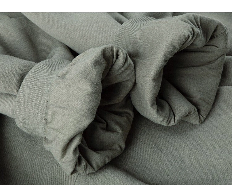 Modern oversized cropped fleece-lined hoodie gallery image suitable for Acubi, Y2K, and Korean-inspired styling