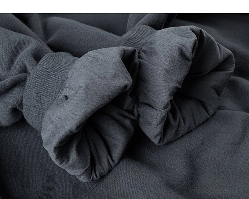 Heavyweight cropped fleece-lined hoodie product image showing casual Seoul streetwear design and comfortable volume