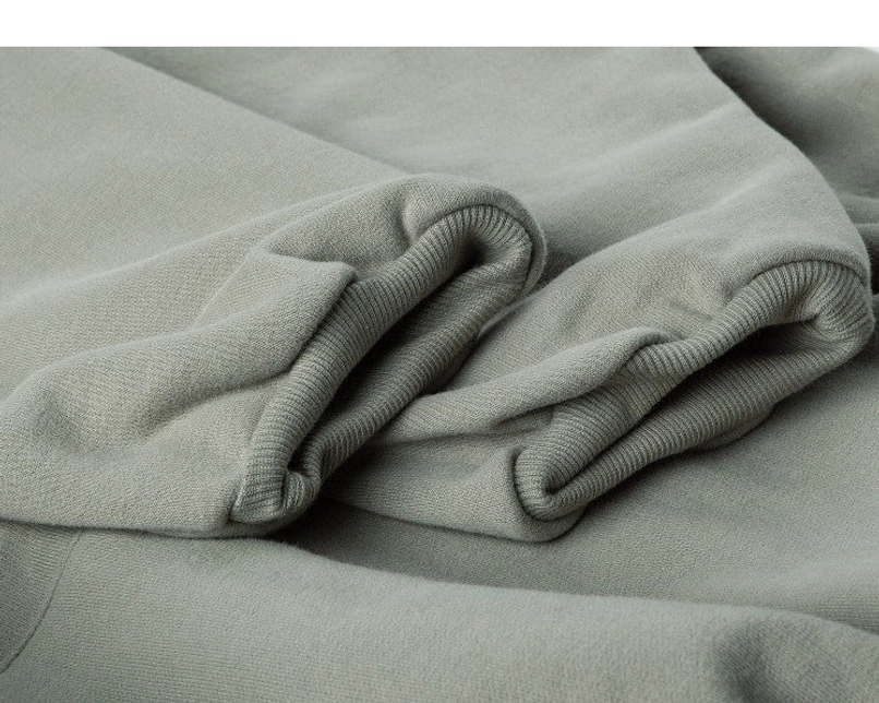 Minimalist oversized cropped fleece-lined hoodie gallery image with practical everyday streetwear design