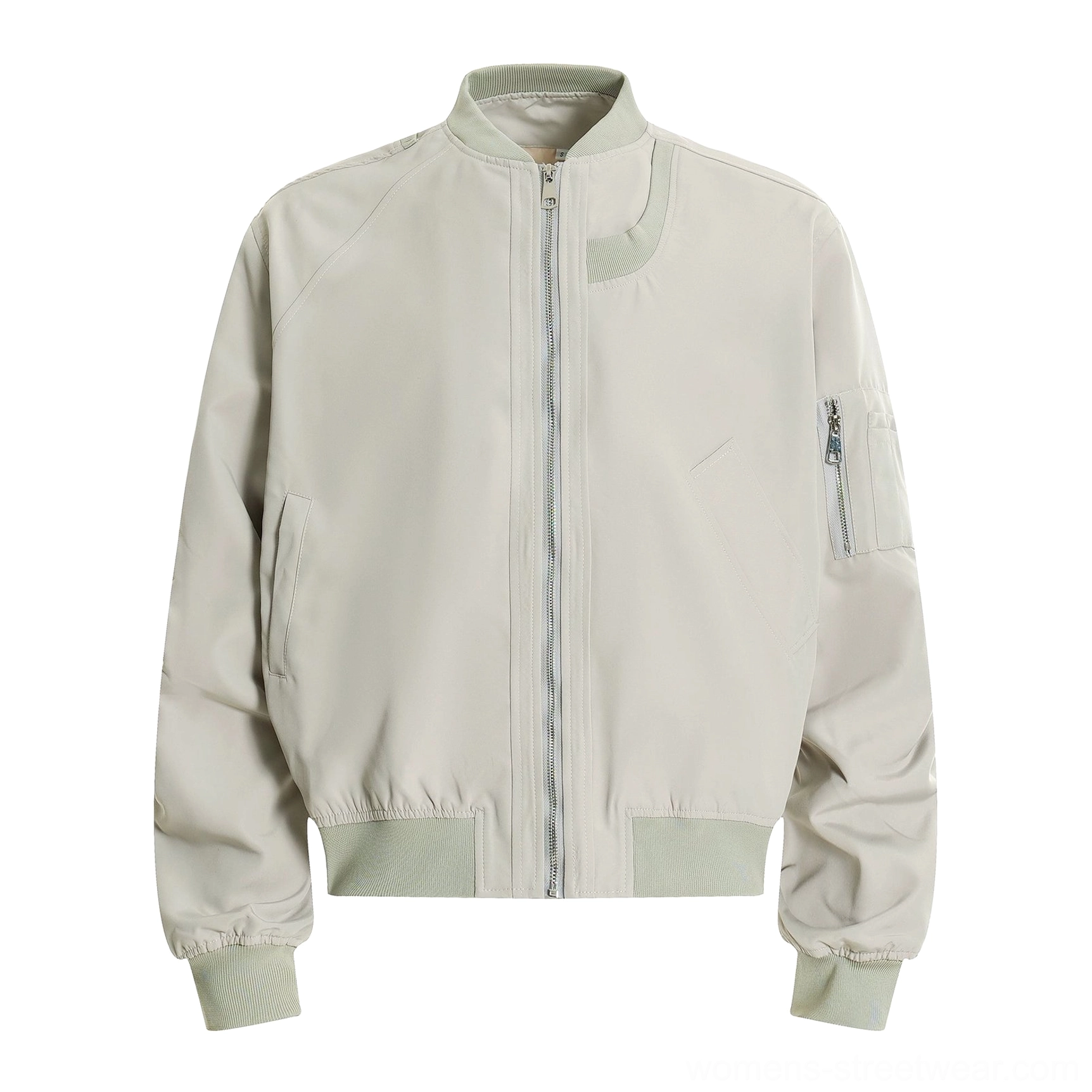 Oversized modular flight bomber jacket relaxed gender neutral Seoul fashion silhouette